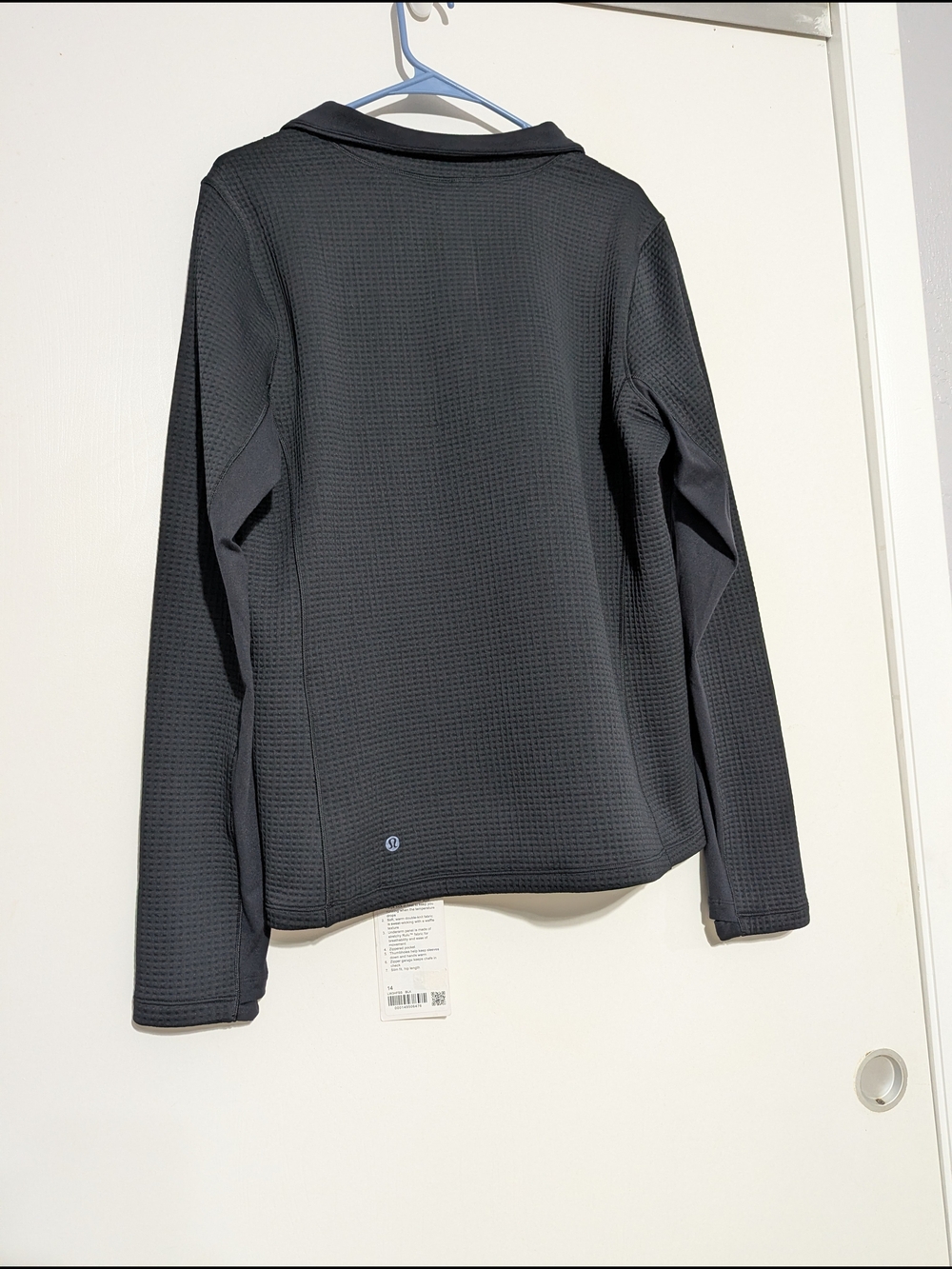 lululemon athletica Black Waffle Half-Zip Performance Pullover - Picture 6 of 7